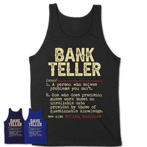 Vintage Bank Teller Definition Shirt, Funny Coworker Gift Idea for Bank Teller, New Job Gift