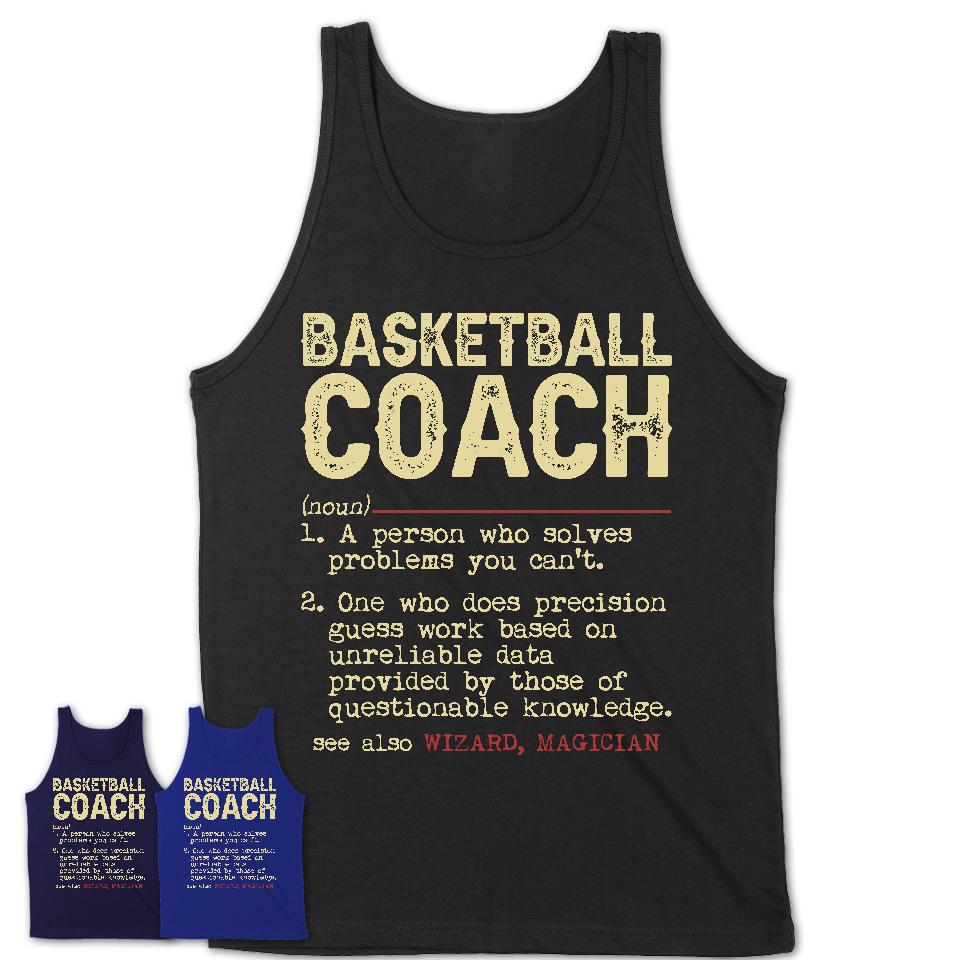 Vintage Basketball Coach Definition Shirt, Funny Coworker Gift Idea for Basketball Coach, New Job Gift