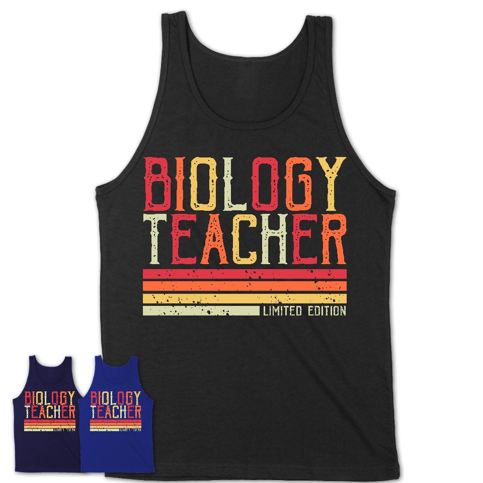 Vintage Biology Teacher Limited Edition Job Shirt, Coworker Birthday Gift Idea
