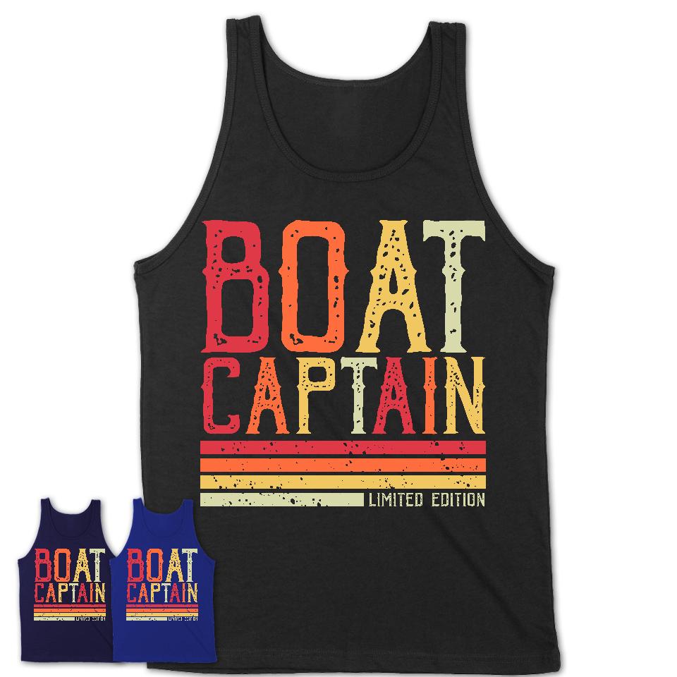 Vintage Boat Captain Limited Edition Job Shirt, Coworker Birthday Gift Idea