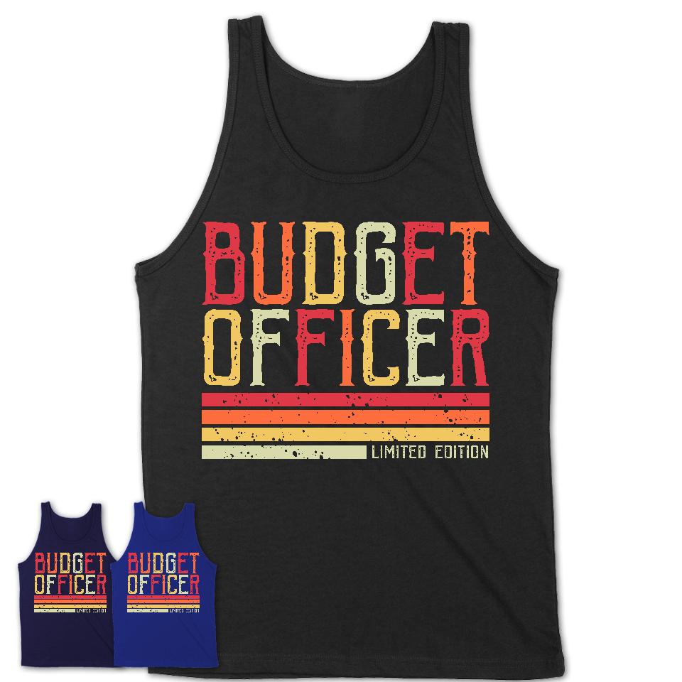 Vintage Budget Officer Limited Edition Job Shirt, Coworker Birthday Gift Idea