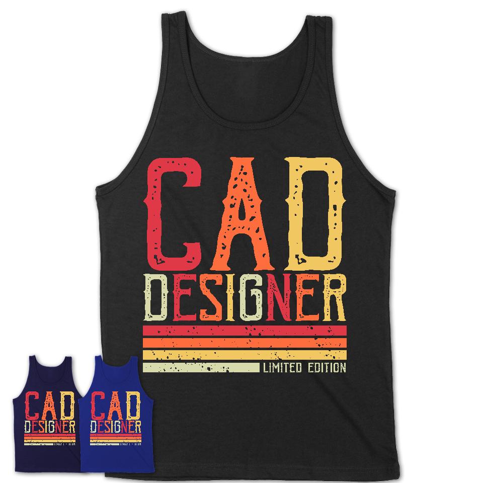 Vintage Cad Designer Limited Edition Job Shirt, Coworker Birthday Gift Idea