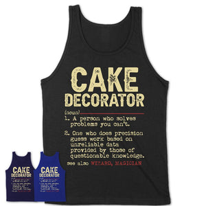 Vintage Cake Decorator Definition Shirt, Funny Coworker Gift Idea for Cake Decorator, New Job Gift
