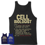 Vintage Cell Biologist Definition Shirt, Funny Coworker Gift Idea for Cell Biologist, New Job Gift