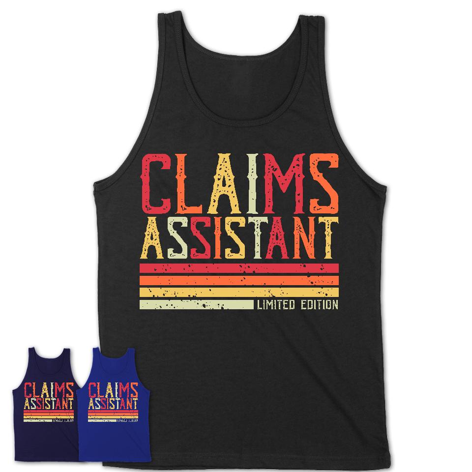 Vintage Claims Assistant Limited Edition Job Shirt, Coworker Birthday Gift Idea
