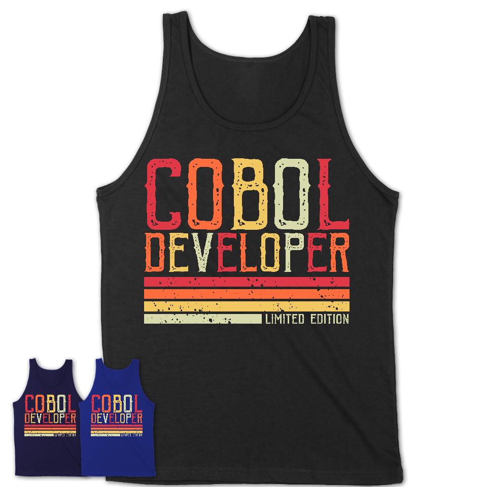 Vintage Cobol Developer Limited Edition Job Shirt, Coworker Birthday Gift Idea
