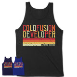 Vintage Coldfusion Developer Limited Edition Job Shirt, Coworker Birthday Gift Idea