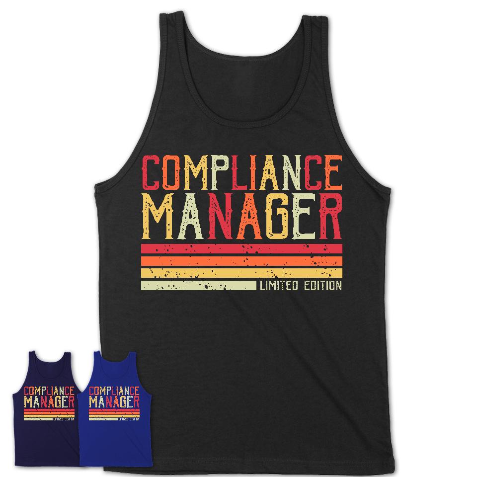 Vintage Compliance Manager Limited Edition Job Shirt, Coworker Birthday Gift Idea
