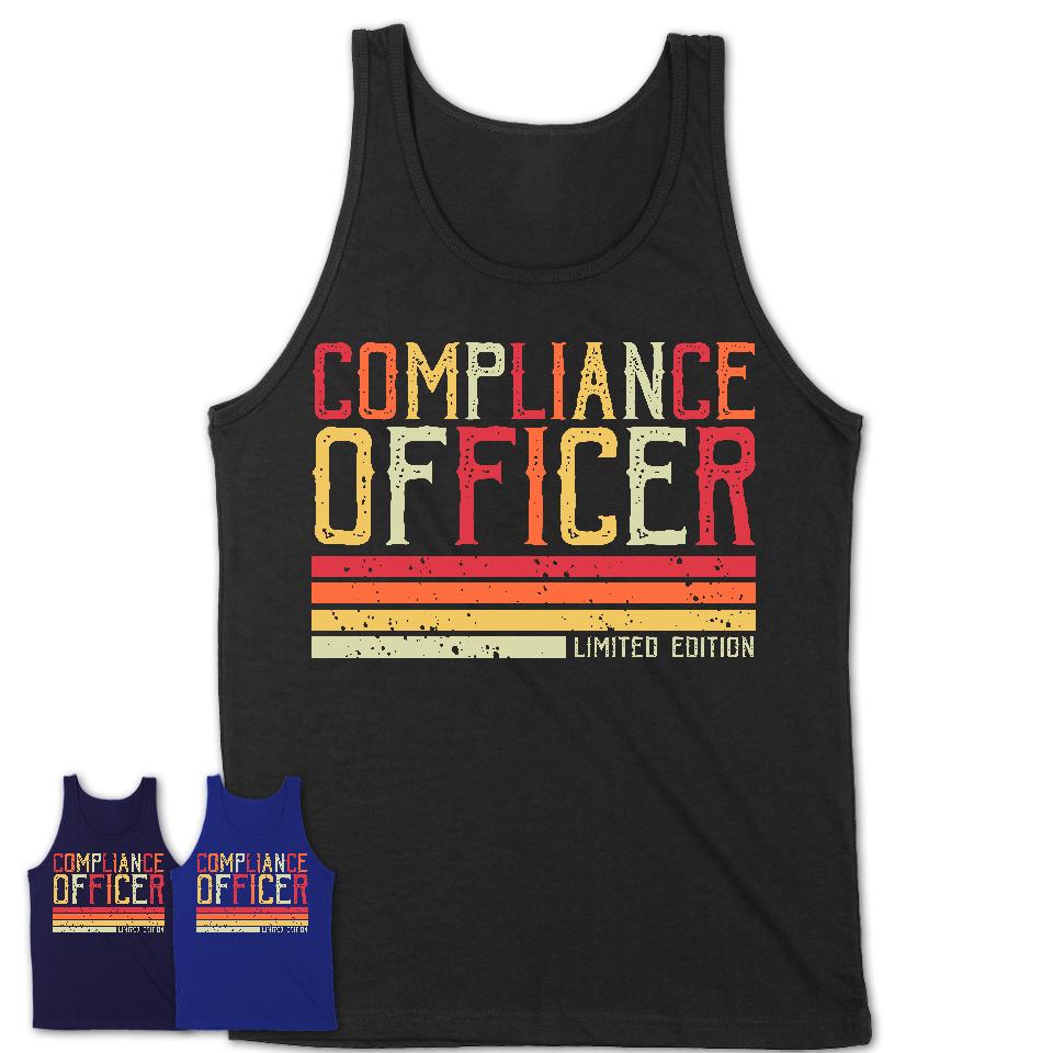 Vintage Compliance Officer Limited Edition Job Shirt, Coworker Birthday Gift Idea