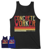 Vintage Concrete Worker Limited Edition Job Shirt, Coworker Birthday Gift Idea