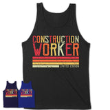 Vintage Construction Worker Limited Edition Job Shirt, Coworker Birthday Gift Idea
