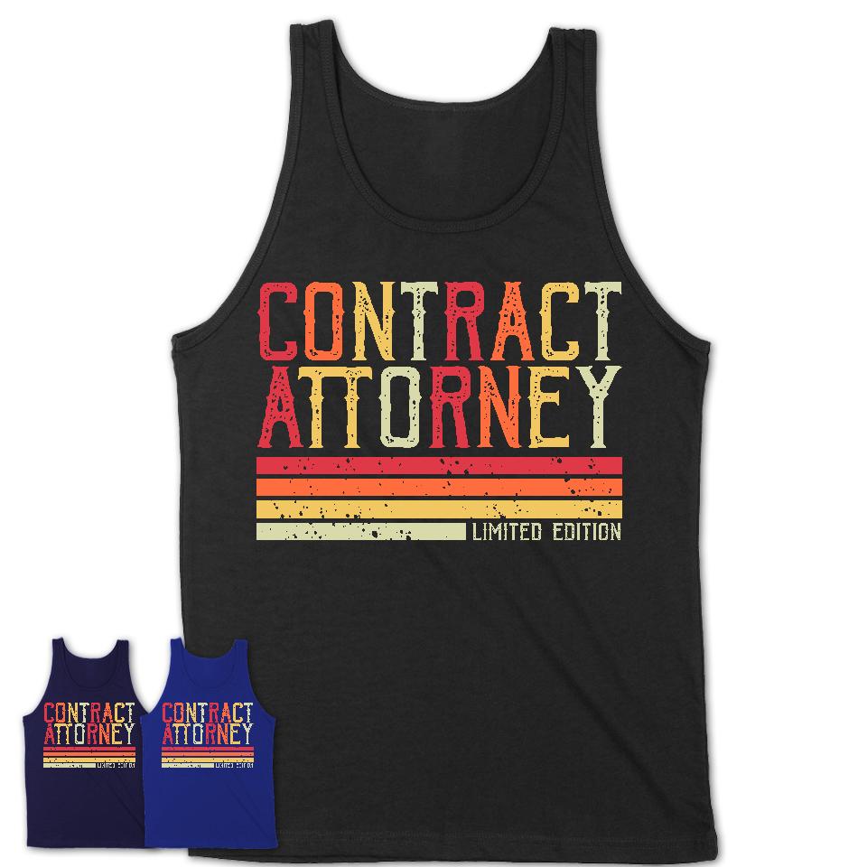 Vintage Contract Attorney Limited Edition Job Shirt, Coworker Birthday Gift Idea