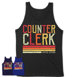 Vintage Counter Clerk Limited Edition Job Shirt, Coworker Birthday Gift Idea
