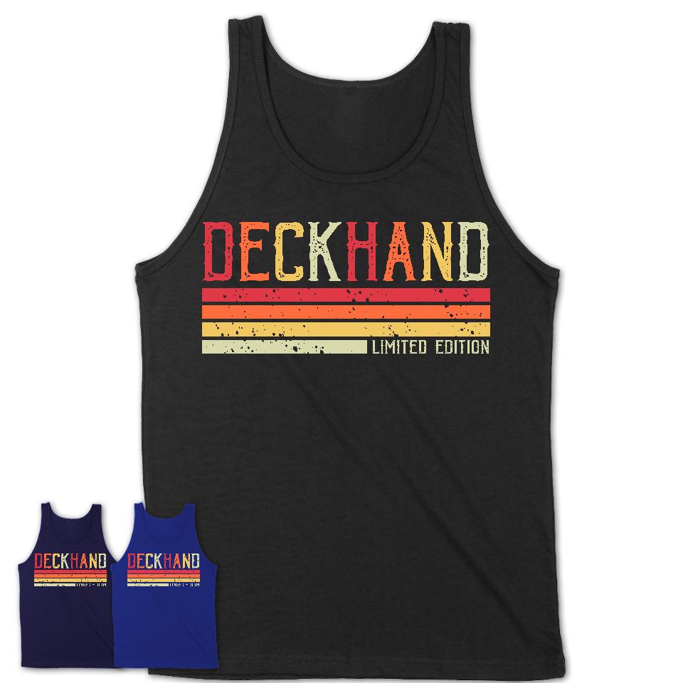 Vintage Deckhand Limited Edition Job Shirt, Coworker Birthday Gift Idea