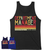 Vintage Department Manager Limited Edition Job Shirt, Coworker Birthday Gift Idea