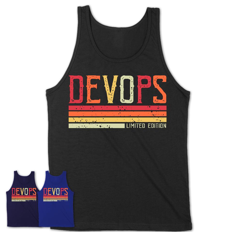 Vintage Devops Limited Edition Job Shirt, Coworker Birthday Gift Idea