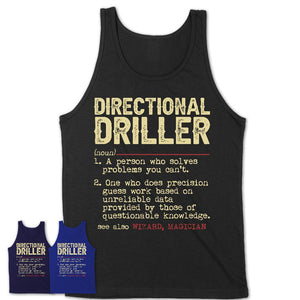Vintage Directional Driller Definition Shirt, Funny Coworker Gift Idea for Directional Driller, New Job Gift
