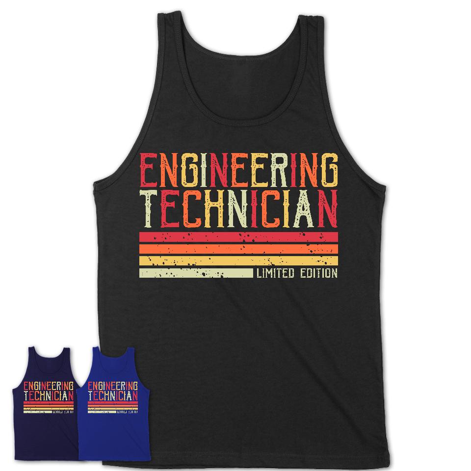 Vintage Engineering Technician Limited Edition Job Shirt, Coworker Birthday Gift Idea