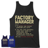 Vintage Factory Manager Definition Shirt, Funny Coworker Gift Idea for Factory Manager, New Job Gift