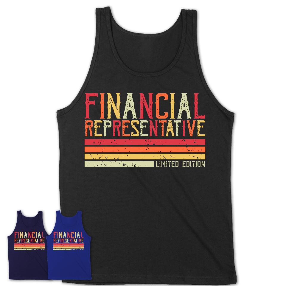 Vintage Financial Representative Limited Edition Job Shirt, Coworker Birthday Gift Idea