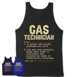Vintage Gas Technician Definition Shirt, Funny Coworker Gift Idea for Gas Technician, New Job Gift