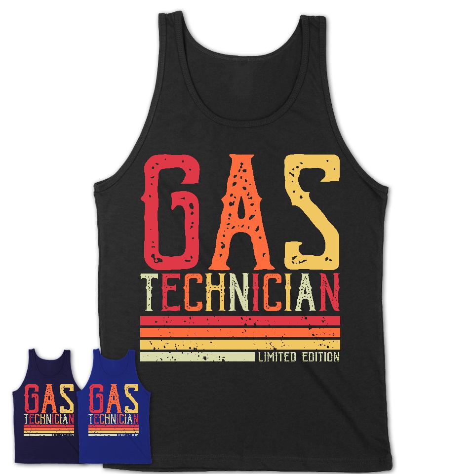 Vintage Gas Technician Limited Edition Job Shirt, Coworker Birthday Gift Idea