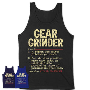 Vintage Gear Grinder Definition Shirt, Funny Coworker Gift Idea for Gear Grinder, New Job Gift