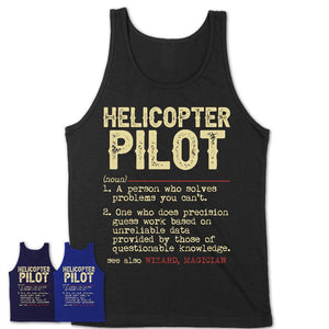 Vintage Helicopter Pilot Definition Shirt, Funny Coworker Gift Idea for Helicopter Pilot, New Job Gift