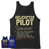 Vintage Helicopter Pilot Definition Shirt, Funny Coworker Gift Idea for Helicopter Pilot, New Job Gift