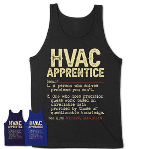 Vintage Hvac Apprentice Definition Shirt, Funny Coworker Gift Idea for Hvac Apprentice, New Job Gift