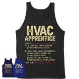 Vintage Hvac Apprentice Definition Shirt, Funny Coworker Gift Idea for Hvac Apprentice, New Job Gift