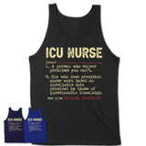 Vintage ICU Nurse Definition Shirt, Funny Coworker Gift Idea for ICU Nurse, New Job Gift