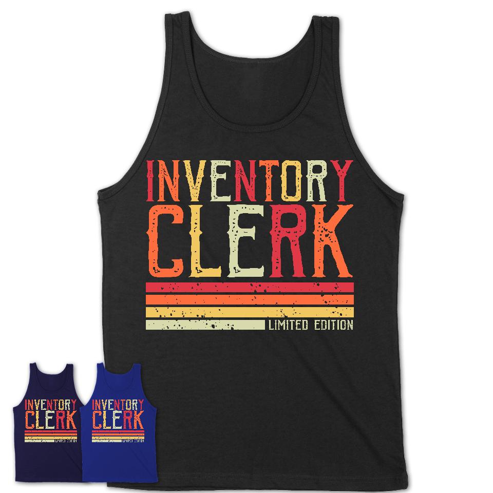 Vintage Inventory Clerk Limited Edition Job Shirt, Coworker Birthday Gift Idea