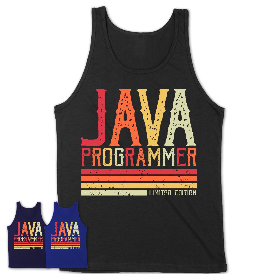 Vintage Java Programmer Limited Edition Job Shirt, Coworker Birthday Gift Idea