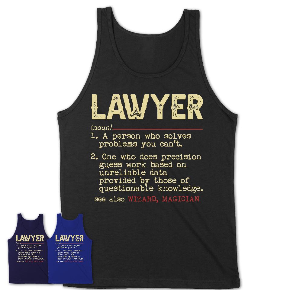 Vintage Lawyer Definition Shirt, Funny Coworker Gift Idea for Lawyer, New Job Gift
