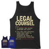Vintage Legal Counsel Definition Shirt, Funny Coworker Gift Idea for Legal Counsel, New Job Gift