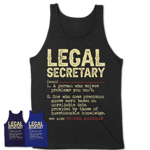 Vintage Legal Secretary Definition Shirt, Funny Coworker Gift Idea for Legal Secretary, New Job Gift