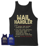 Vintage Mail Handler Definition Shirt, Funny Coworker Gift Idea for Mail Handler, New Job Gift