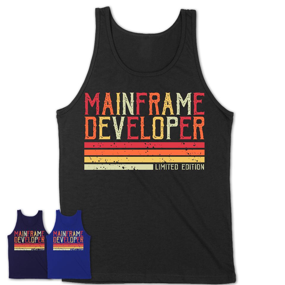 Vintage Mainframe Developer Limited Edition Job Shirt, Coworker Birthday Gift Idea