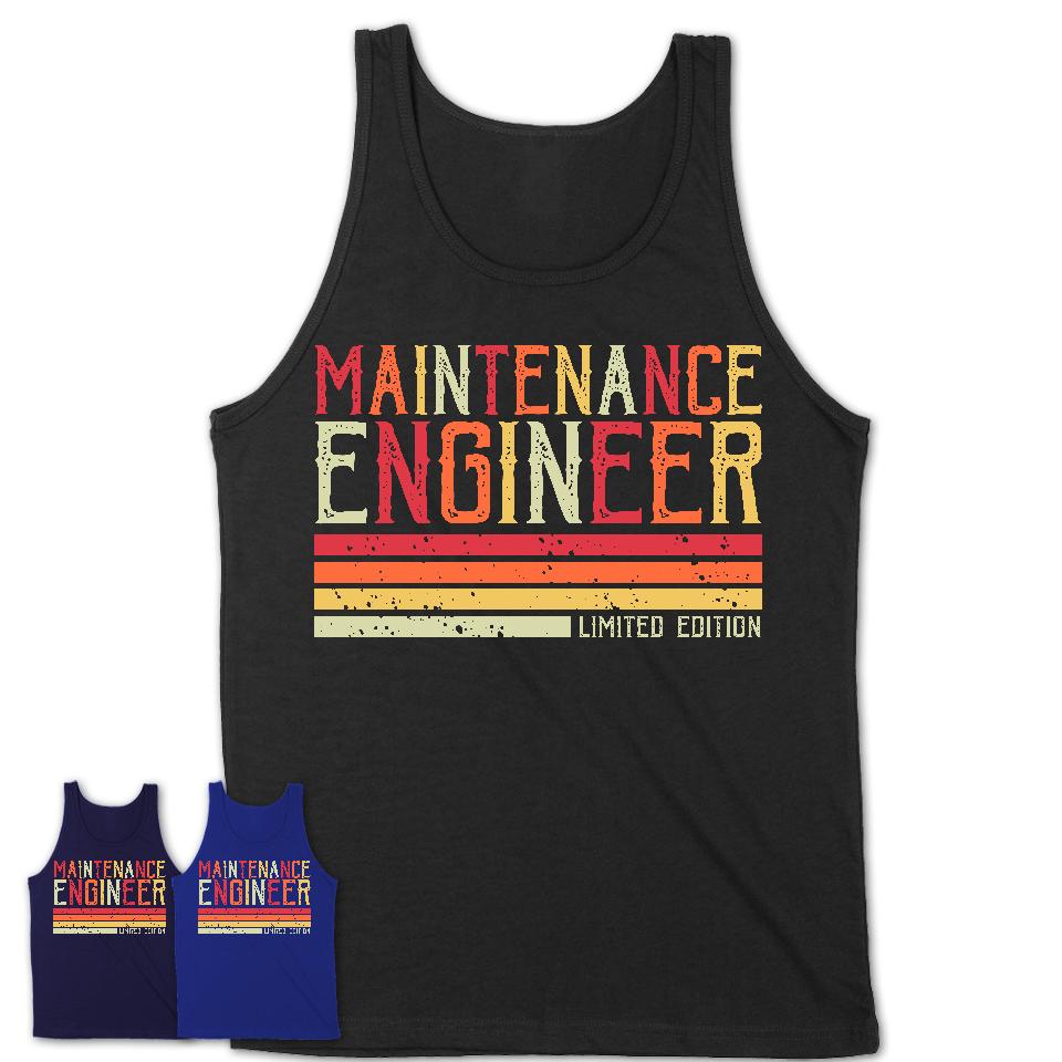 Vintage Maintenance Engineer Limited Edition Job Shirt, Coworker Birthday Gift Idea