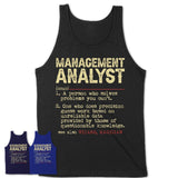 Vintage Management Analyst Definition Shirt, Funny Coworker Gift Idea for Management Analyst, New Job Gift