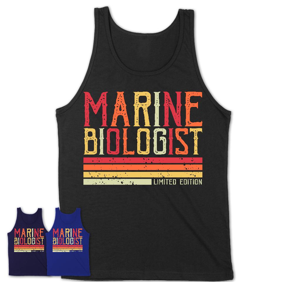 Vintage Marine Biologist Limited Edition Job Shirt, Coworker Birthday Gift Idea