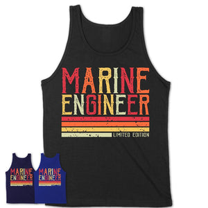 Vintage Marine Engineer Limited Edition Job Shirt, Coworker Birthday Gift Idea
