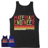 Vintage Materials Engineer Limited Edition Job Shirt, Coworker Birthday Gift Idea