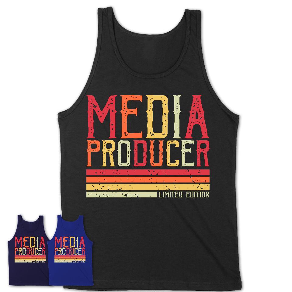 Vintage Media Producer Limited Edition Job Shirt, Coworker Birthday Gift Idea