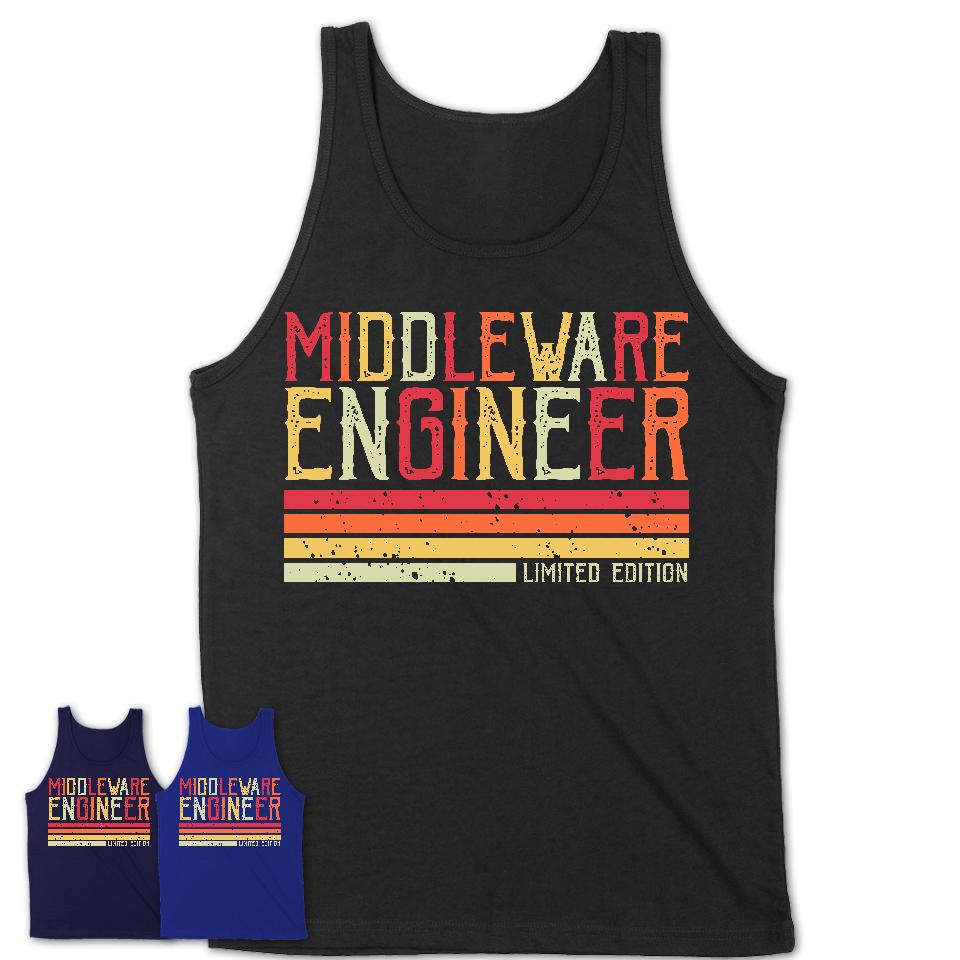 Vintage Middleware Engineer Limited Edition Job Shirt, Coworker Birthday Gift Idea