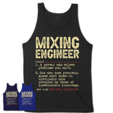 Vintage Mixing Engineer Definition Shirt, Funny Coworker Gift Idea for Mixing Engineer, New Job Gift