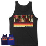 Vintage Motorcycle Technician Limited Edition Job Shirt, Coworker Birthday Gift Idea