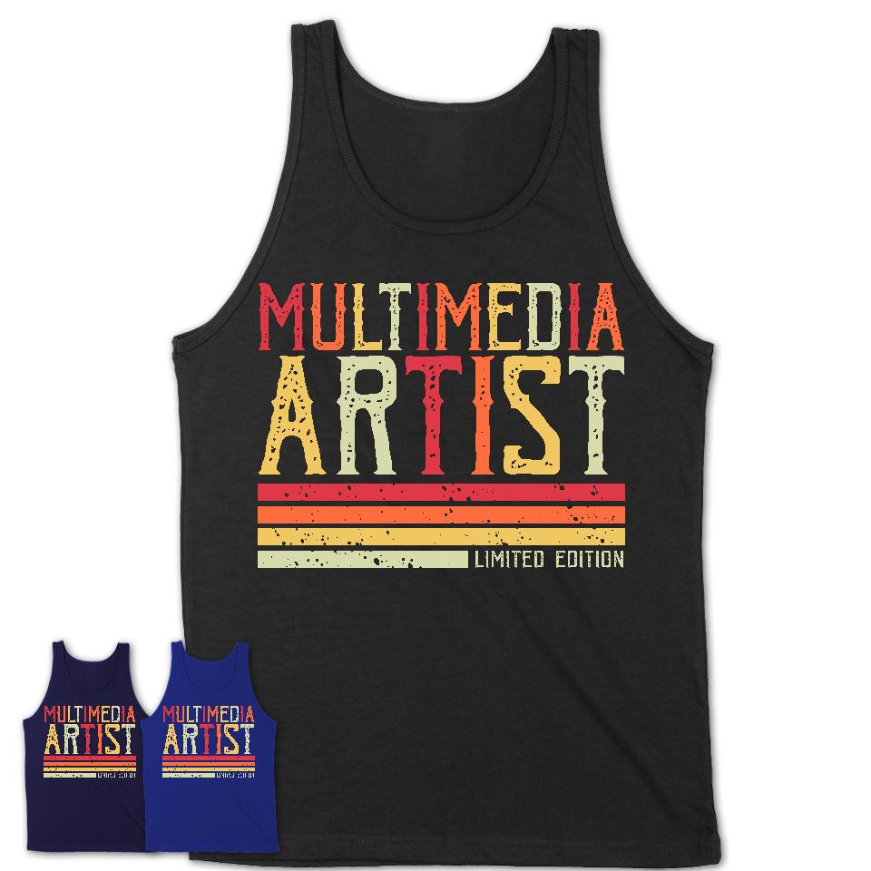 Vintage Multimedia Artist Limited Edition Job Shirt, Coworker Birthday Gift Idea