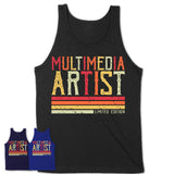 Vintage Multimedia Artist Limited Edition Job Shirt, Coworker Birthday Gift Idea
